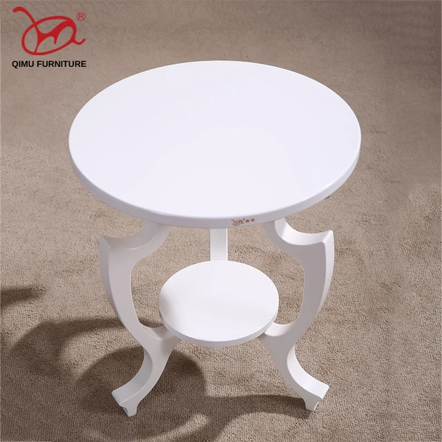 New Adurable Solid Wood Tea Table White Round Minimalist Modern New Adurable Solid Wood Tea Table White Round Minimalist Modern Wooden End Home Living Room Antique Furniture M203