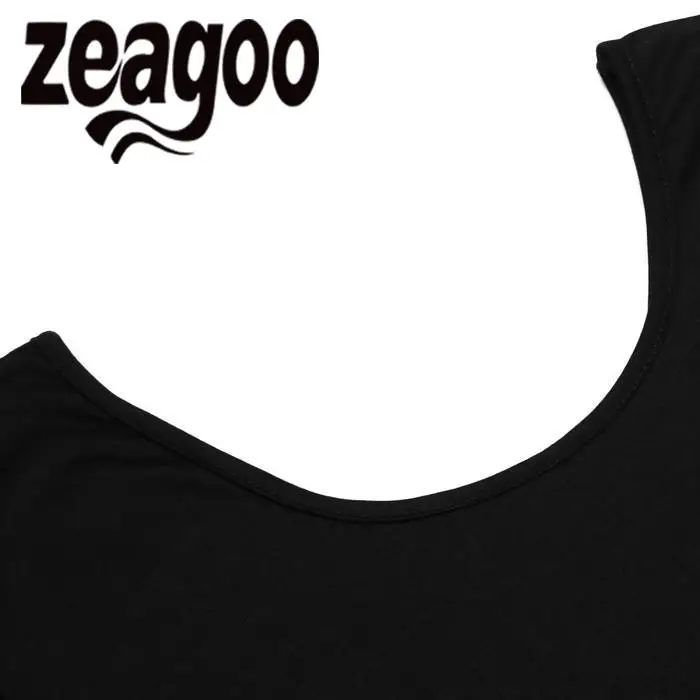 Zeagoo x Повседневное круглым вырезом короткий рукав одноцветное открытым пупком