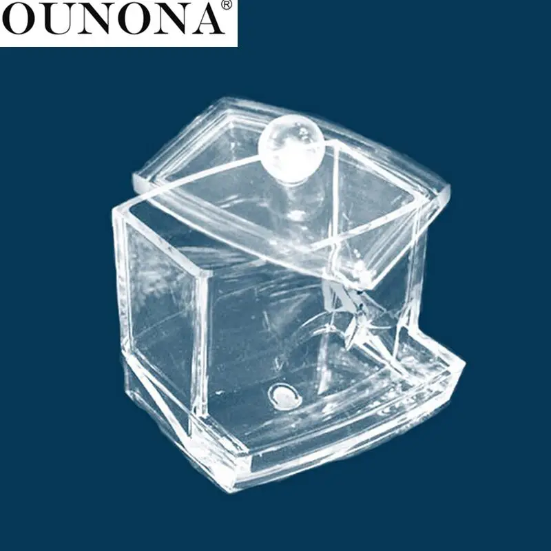 Ounona Acrylic Q Tip Cotton Swab Stick Bud Ball Cotton Pad Storage