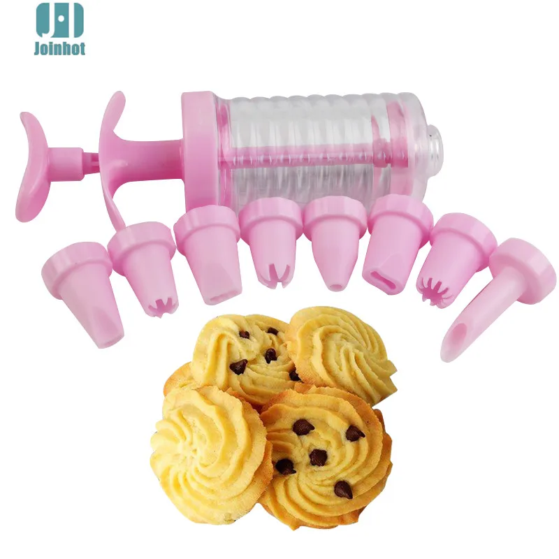 1 set Cake Decoration Set Plastic 8 Cake Nozzles Icing Syringe Mold