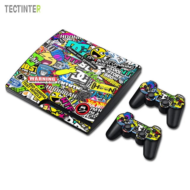 bomb bombing graffiti sticker for ps3 slim playstation 3 game