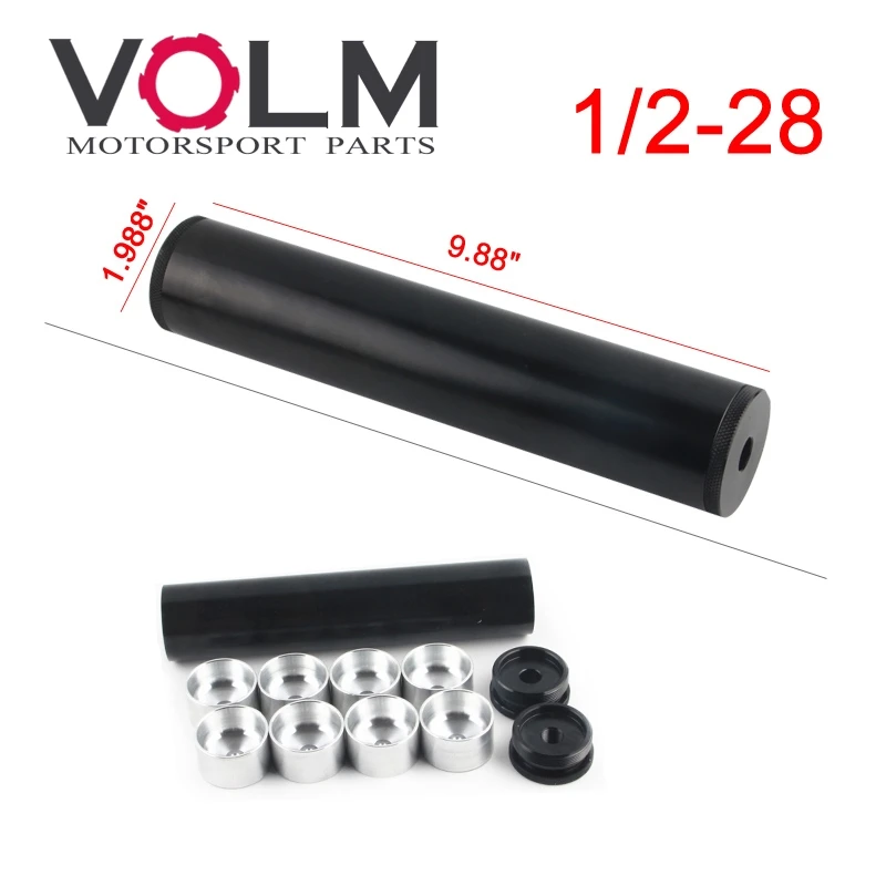 

1/2-28 5/8-24 silver fuel filter suit for NAPA 4003 WIX 24003 OD 1.988" L 9.88" +/-0.004" QT4005