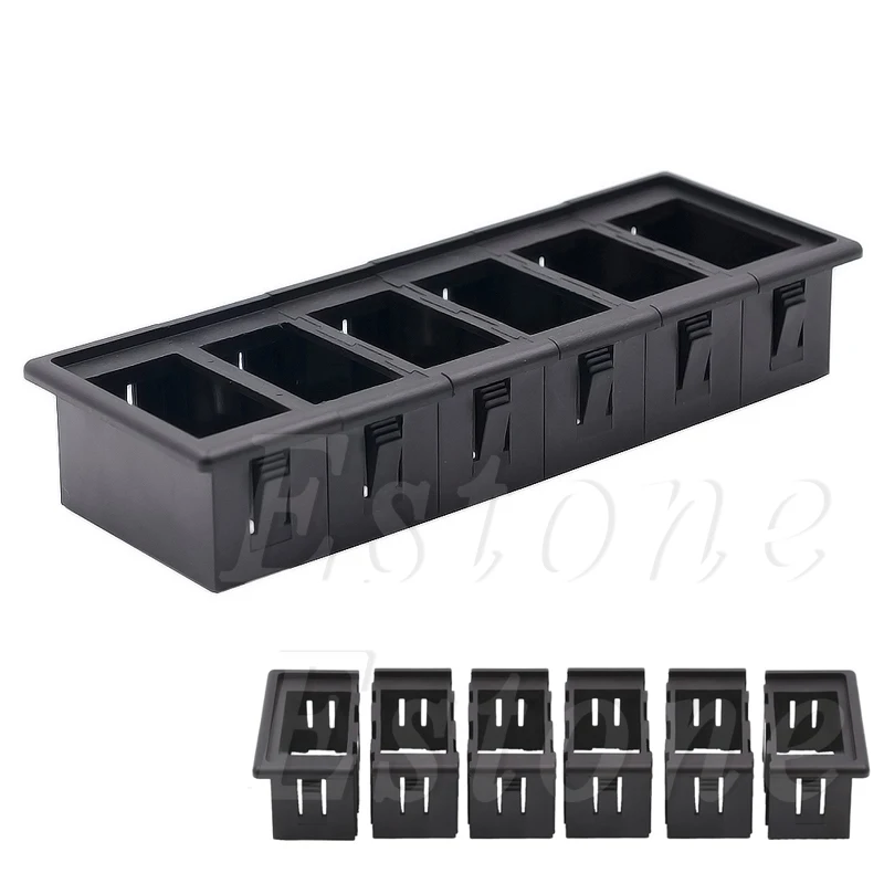 

New 6 Rocker Switch Clip Panel Assembly Patrol Holder Housing For ARB Carling Style