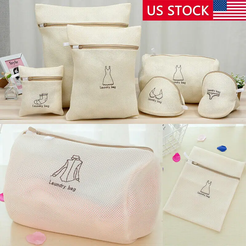 Laundry Bags for Washing Machine/Bra Underwear underpants Zip For Socks Mesh Zippered Lingerie For Clothes Wash Kit