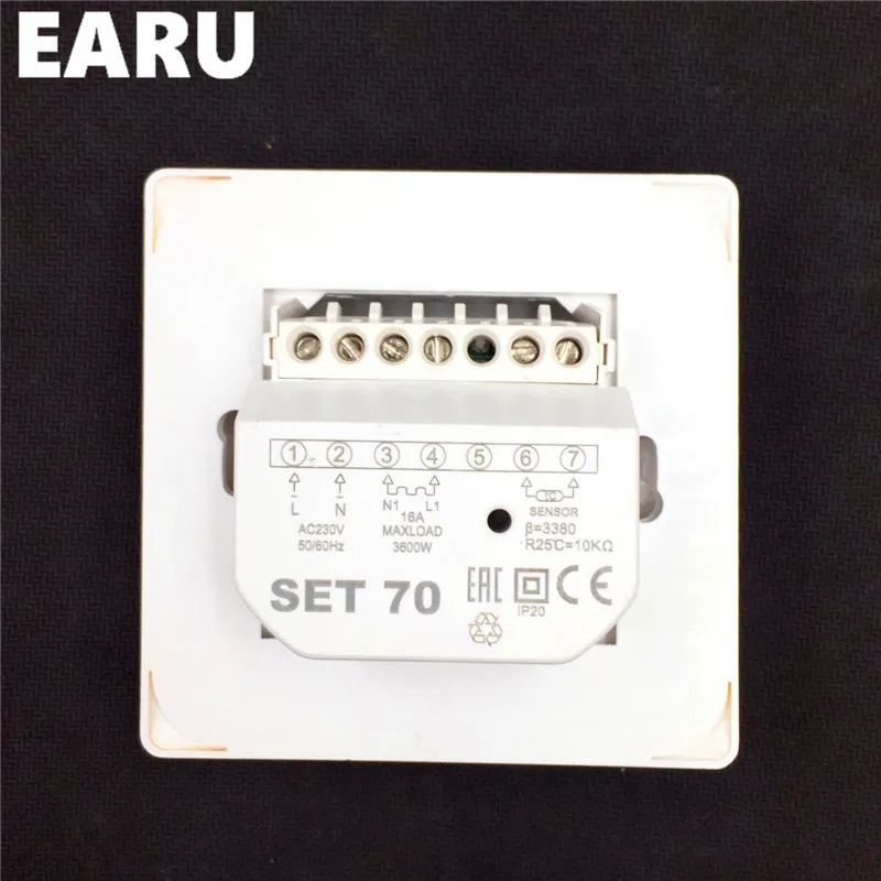Бесплатная доставка 16a комнатный термостат теплый пол с подогревом механический термостат Температура контроллер с Сенсор зонд