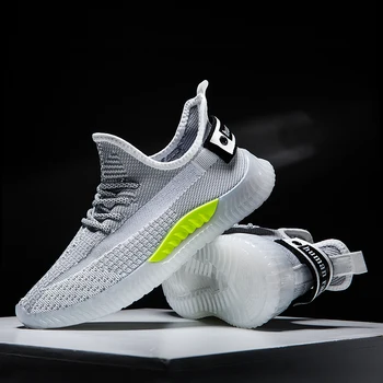 

2019 Summer Flying Weave Shoes Breathable Light Coconut Running Shoes Fashion Men Leisure Sports Shoes
