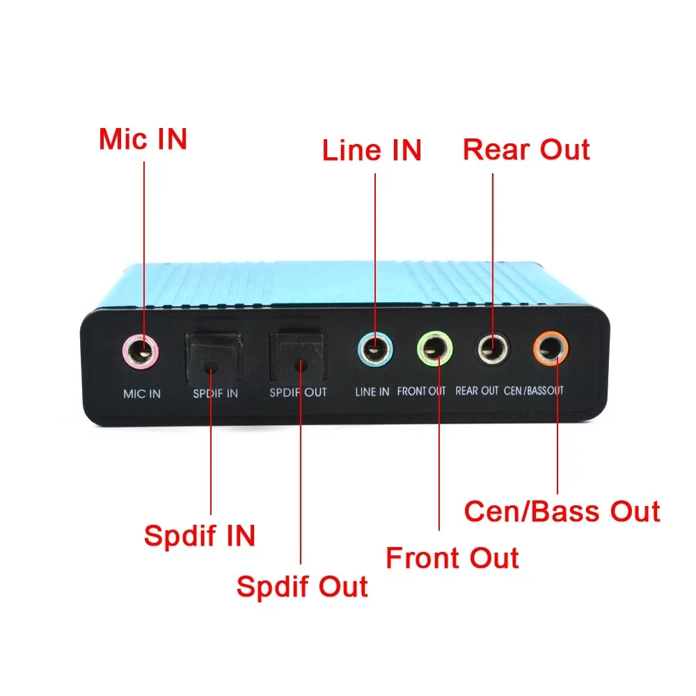Sale USB 2.0 Sound Card 6 Channel 5.1 Optical External Audio Card SPDIF