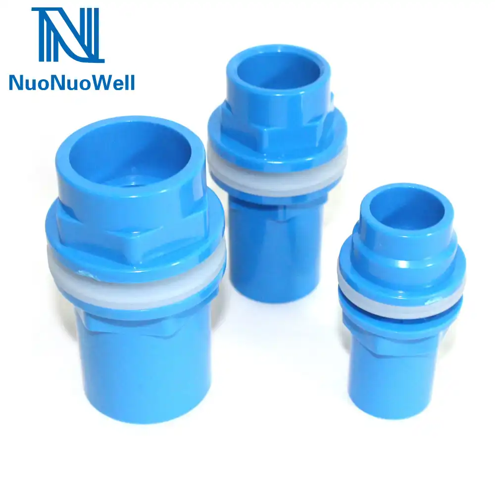 20/25/32mm Blue BulkHead Aquarium Marine Pipe Fitting Connector