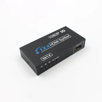 

2018 NEW Full HD 3d 1080p HDMI Splitter 1x4 4 Port Hub Repeater Amplifier V1.4 1 in 4 out FOR TV PC