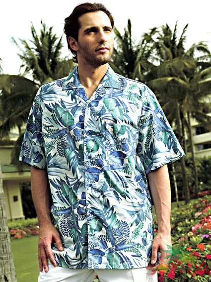 

Summer fashion male casual print short-sleeve shirt plus size shirt flowers loose men's clothing hawaii shirts 2XL 3XL