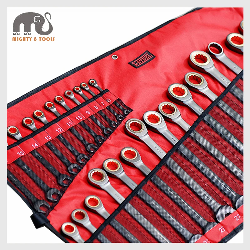 X steel 25 шт. CR V Ratcheting Ratchet комбинированное кольцо открытый гаечный ключ набор (6 32