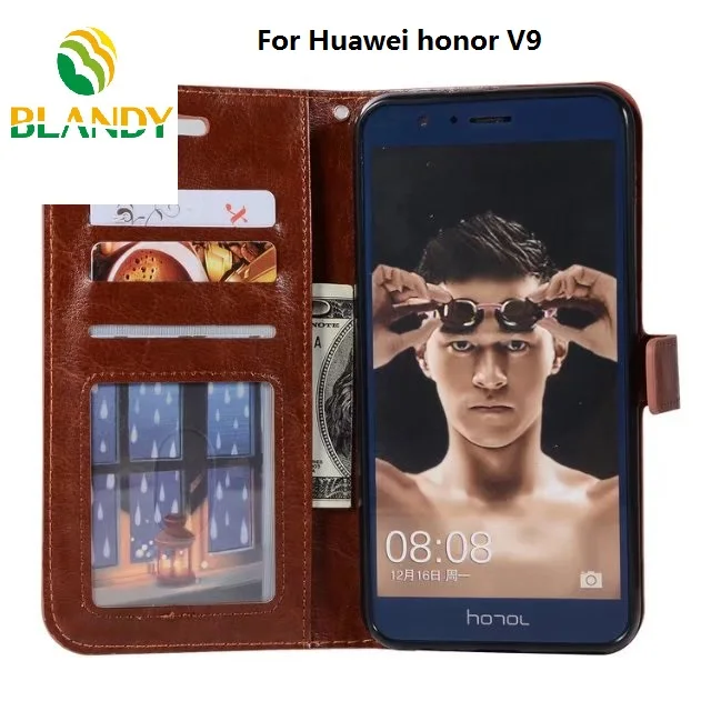 10 шт./лот для Huawei mate lite pro TPU + PU кожаный чехол-кошелек Crazy Horse honor V9 6A Версия США |