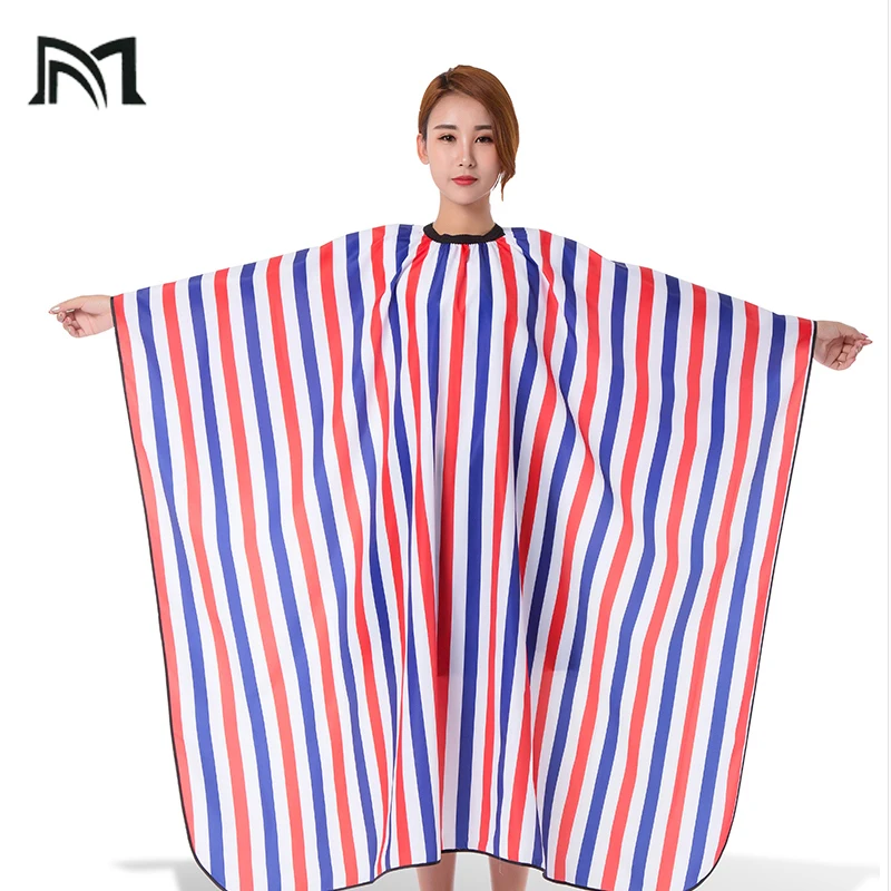 Drop-shopping Hairdresser Capes Salon Barber Cutting Hair Stripe Leisure Style Peri Cloth Waterproof Cloth Salon Barber Capes Drop-shopping Hairdresser Capes Salon Barber Cutting Hair Stripe Leisure Style Peri Cloth Waterproof Cloth Salon Barber Capes