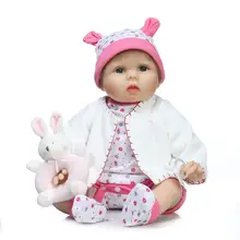 55cm Soft Silicone Dolls Handmade Reborn Baby Pacifier Lifelike Realistic Dolls for girls brinquedods Bebe Bonecas