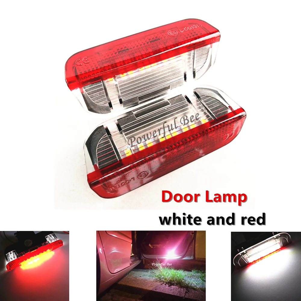 

2 x Double colors white and red LED automobile car door lamp lights CANBUS error free for Cayenne EOS Scirocco Superb Alhambra