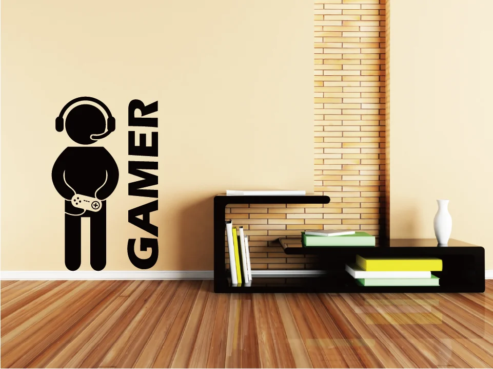Video Game Gamer Art Wall Sticker/Decal for Kids Room Boys Play Home Decoration WA0148 | Дом и сад