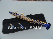 Wholesale sales Professional soprano saxophone B surface gold-bonded blue