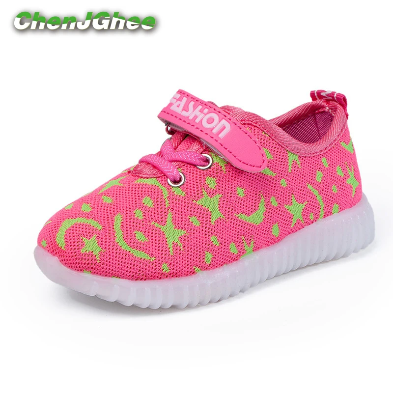 Mumoresip Soft Kids New Fashion Children Shoes With LED Light Up Shoes