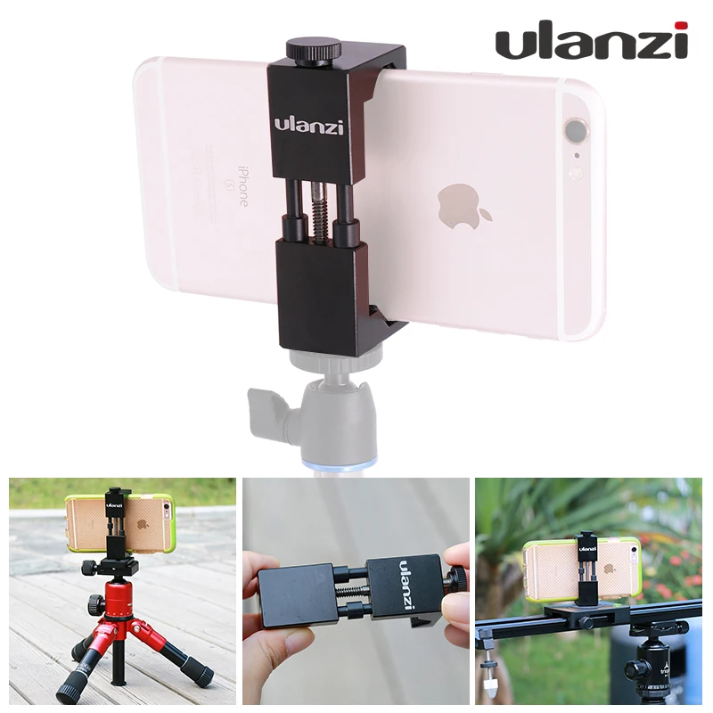 Ulanzi Smartphone Tripod Mount Aluminum Universal Metal Phone Tripod Adapter for iPhone 7 iPhone 7 Plus