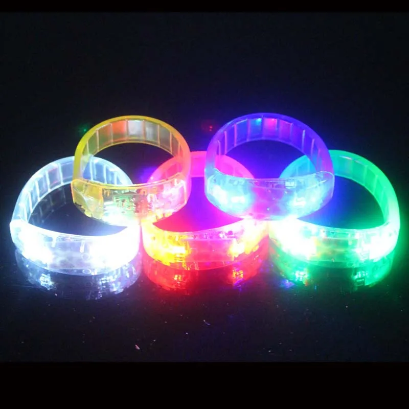 

LED Voice-control Bracelet Glo-sticks Electronic Flashing Bracelet Glow Bracelets LED Wrist Band Christmas LED Bracelet Lighted