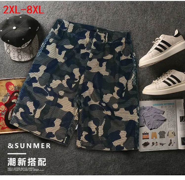 

New 2019 summer men casual breathable beach six points length shorts camouflage bermuda plus size 2-4xl 5xl 6xl 7xl 8xl