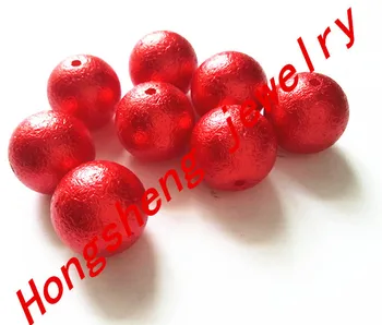 

(choose size) 12mm/16mm/20mm red color acrylic wrinkles pearl beads for DIY chunky beads Jewelry necklace making