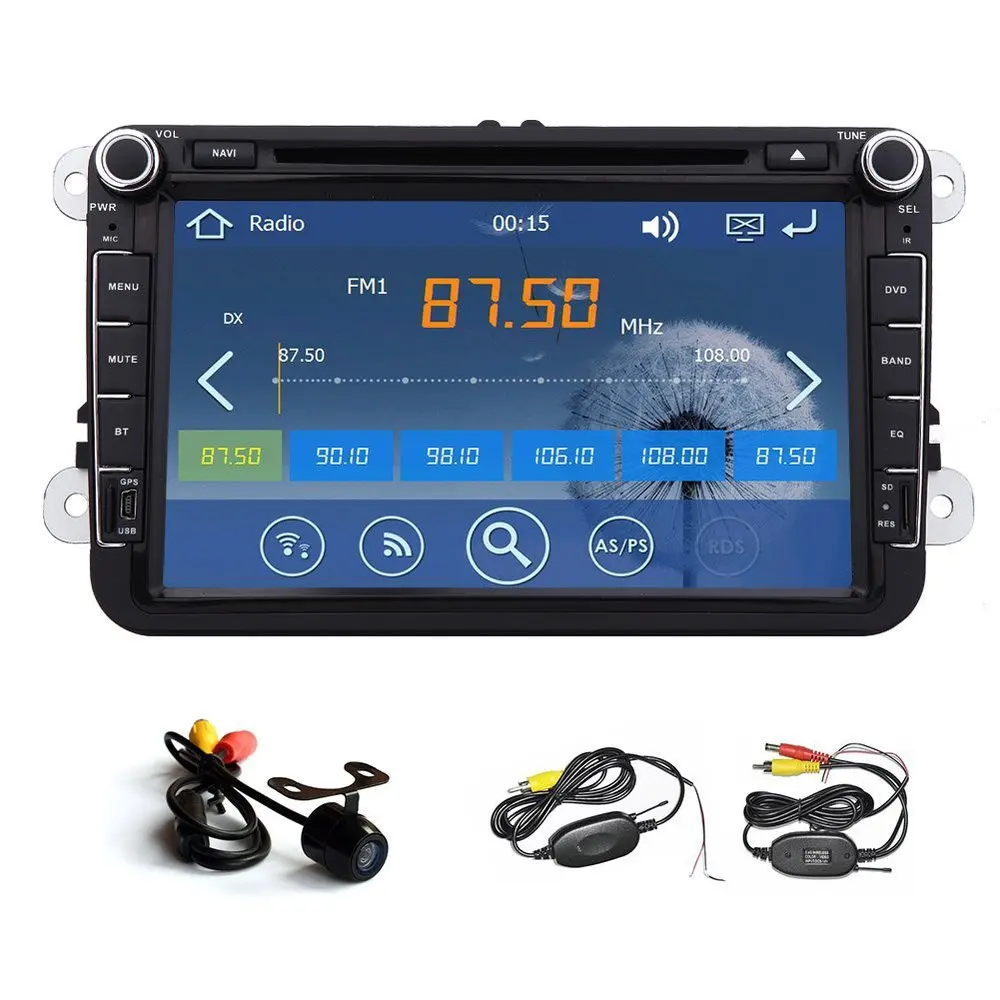 In Dash 2din 8''car DVD CD player GPS ready LCD Car Stereo