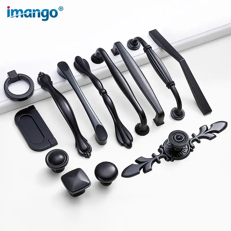 Kitchen Bathroom Cabinet Handles Modern Cabinet Pulls Simple Black Pulls For Cabinets Hardware Drawer Pulls Single Double Hole Cabinet Pulls Aliexpress