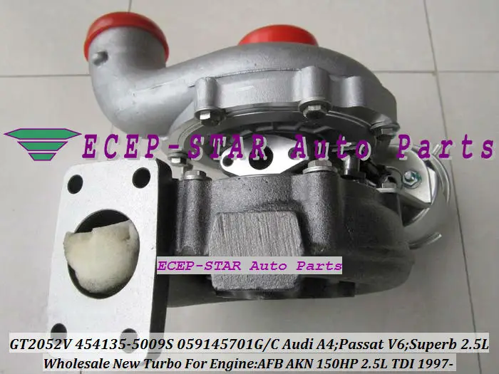 GT2052V 454135-5009S 454135 059145701G/C Турбокомпрессор для AUDI A4 SKODA Superb VW PASSAT V6 1997-AFB AKN 2.5L TDI 150HP |