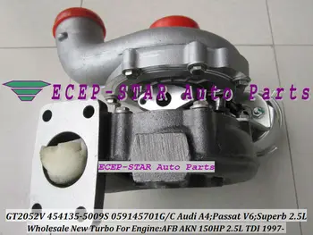 

GT2052V 454135-5009S 454135 059145701G/C Turbo Turbocharger For AUDI A4 SKODA Superb VW PASSAT V6 1997- AFB AKN 2.5L TDI 150HP