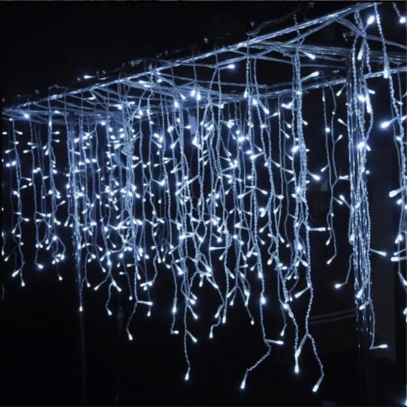 

String Lights Christmas Outdoor Decoration Indoor 4m Droop 0.4-0.6m Curtain Icicle Led String Lights New Year Garden Party