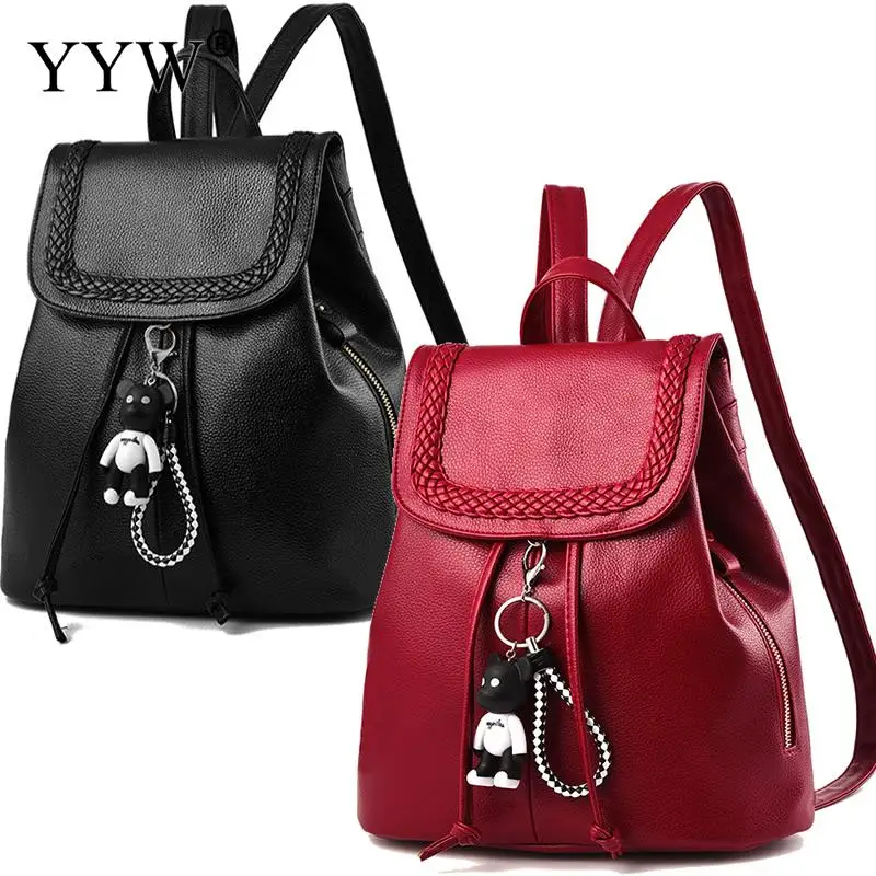 

Fashion Women Backpack High Quality Youth Leather Backpacks for Teenage Girls Female School Shoulder Bag Bagpack mochila