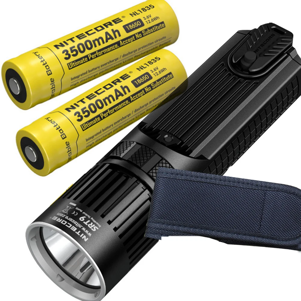 

NITECORE SRT9 Flashlight SET CREE XHP50 LED 2150LM Red/Blue beam distance 246 meter outdoor light torch +3500mAh 18650 batteries