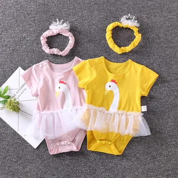 

for 1st birthday newborn baby Girl summer clothes set outfits Pajamas Rompers suits infant baby girls Short sleeve clothing sets