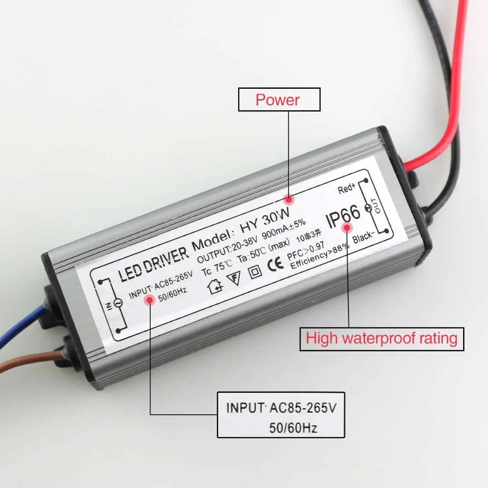 Светодиодный COB Чип-светильник водонепроницаемый IP66 интегрированные лампы мощность переменного тока 220 В 110 В светодиодный привод для DIY прожектор светильник 10 Вт-100 Вт светильник ing