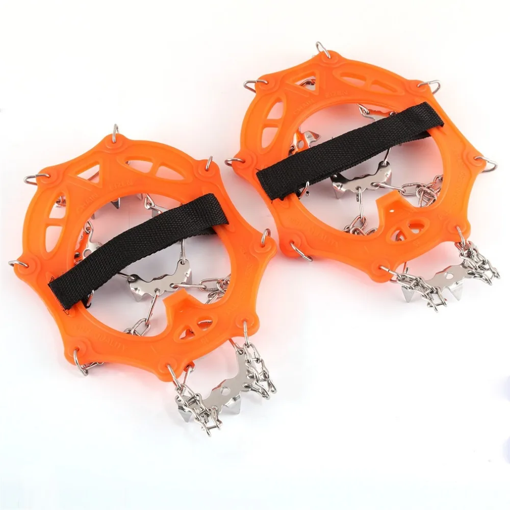 

19 Teeth 19T Anti-skid Climbing Crampons Mini Spikes Footwear Ice Traction Safe Protect for Walking Jogging Hiking on Snow Ice