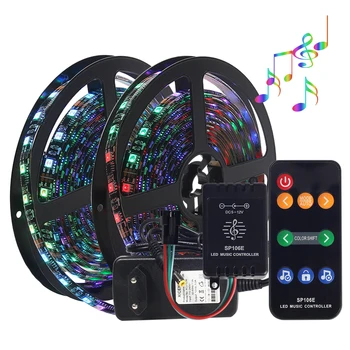 

Music control Dream color WS2811 LED strip set 5M DC12V 5050 RGB LED strip light with music controller IP20 IP65