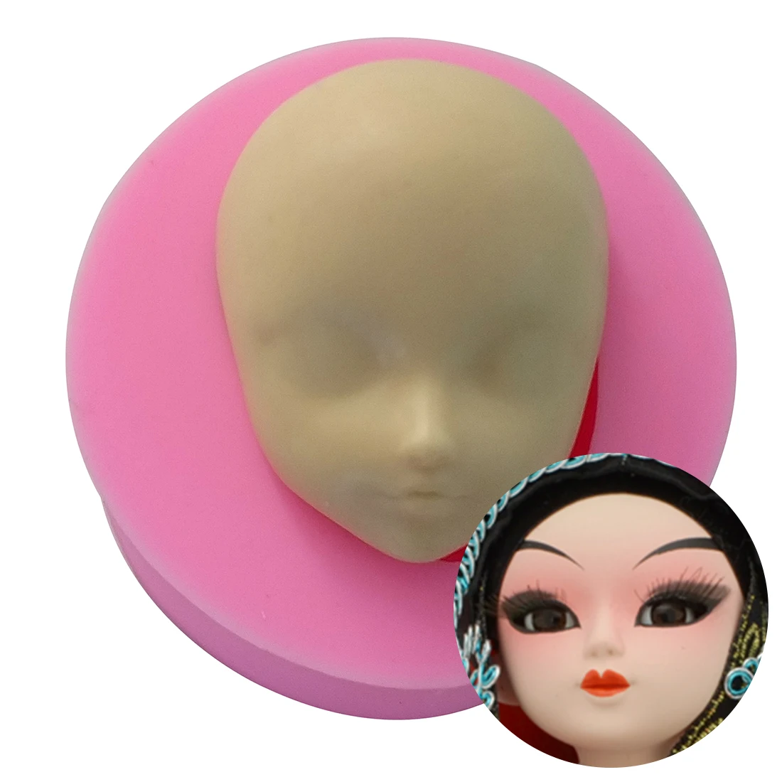 

Hot!Baby Face Silicone Mold Chocolate Polymer Clay Craft Molds Handmade Craft Dolls Face Mold Sugar craft Mould Baking Tools