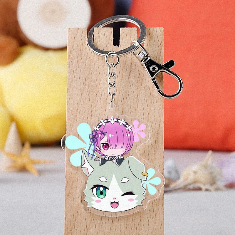 

Anime Re:Life In A Different World From Zero Acrylic Keychain Figure Model Christmas Gift key Ring Jewelery