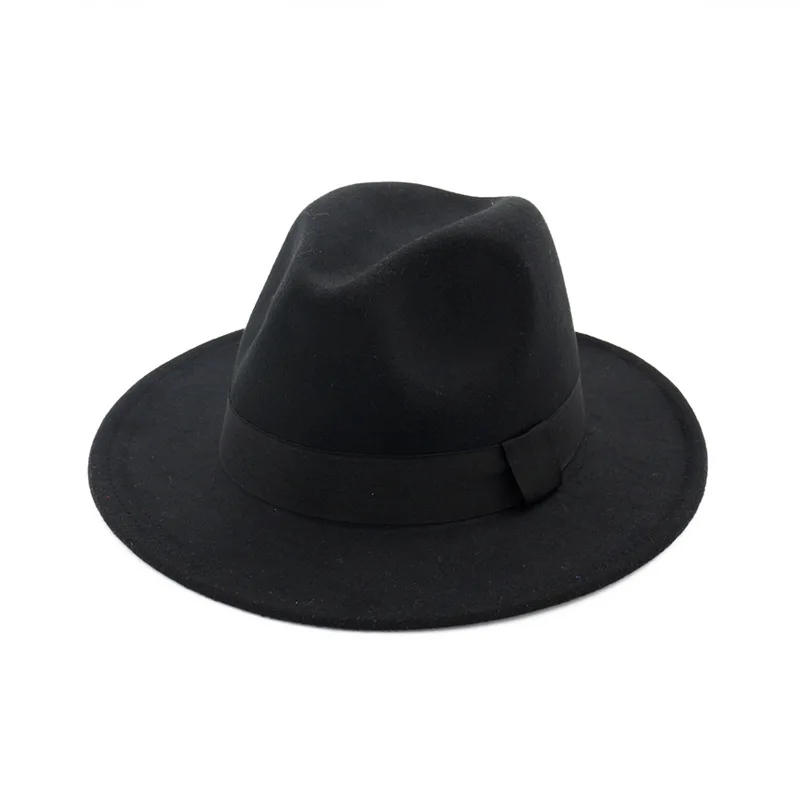 

Jeseca Winter Wool Hat for Men/women Unisex Autumn Winter Fedoras Hat Black Red Causal Cap Elegant Style Ladies Elegant Jazz Hat