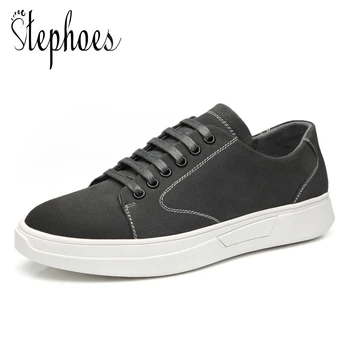 

Stephoes Men Fashion Pig Suede Casual Shoes Spring Autumn Lace-Up Flats Walking Outdoor Board Shoes Zapatos Hombre Men Loafers