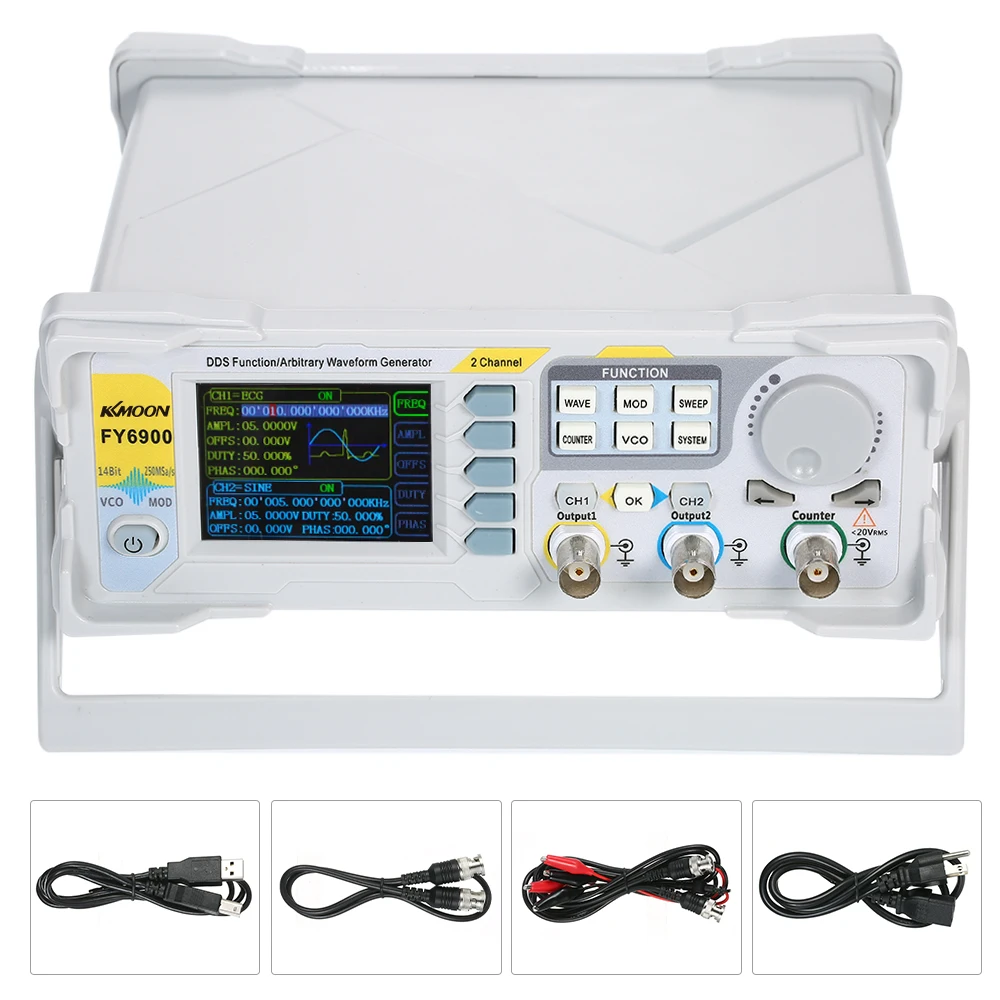 Двухканальный DDS генератор сигналов синусоидальной волновой генератор pwm импульсы импульсная 100 м частотомер Функция Generator2.4 дюймов TFT ЖК-дисплей