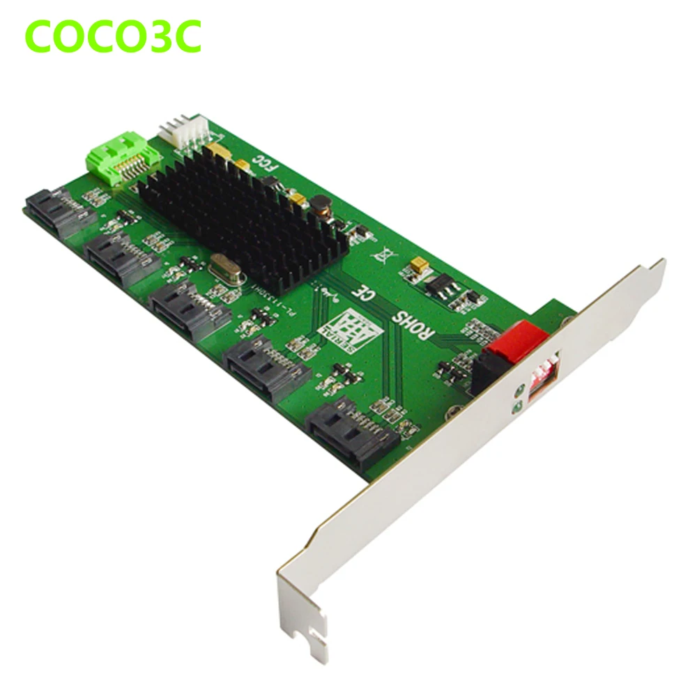  5x1 Port SATA 20 Multiplier adapter SATA 3 Gbps SSD PM riser card mit RAID 0 1 3 5 10 GROßE KLON La
