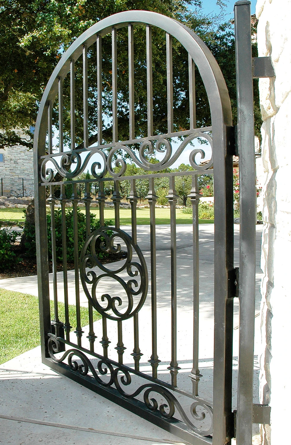 Portones de metal para jardín, valla de hierro forjado|Puertas| - AliExpress