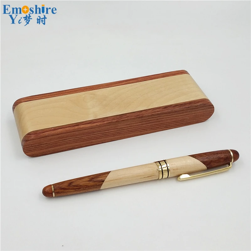 Emoshire Factory direct sales mahogany pieces of wood signature pen suits wooden pen box creative gift customization (17)
