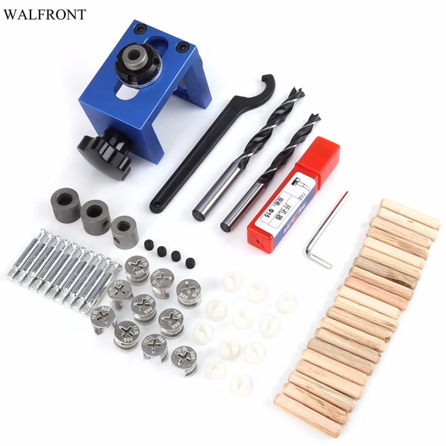 Woodworking Drilling Locator Guide Wood Dowel Hole Drilling Guide Jig Drill Bit Kit Woodworking Carpentry Positioner Tool