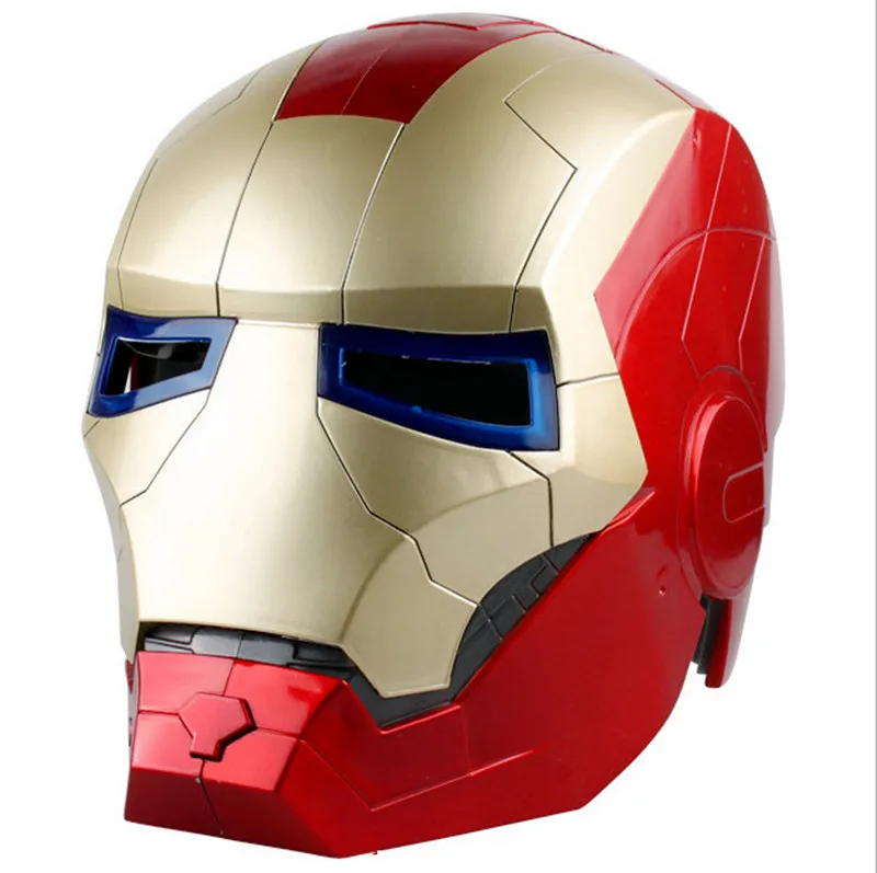 Высокое качество железный человек Шлем Мстители Хэллоуин маска ironman Led взрослый