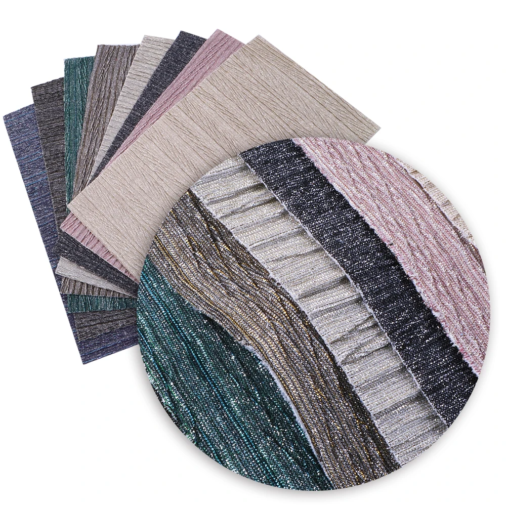 

30*140cm Stripe Artificial Synthetic Leather Fabric Patchwork Textile For Hair Bow HandBags DIY Projects,1Yc4365