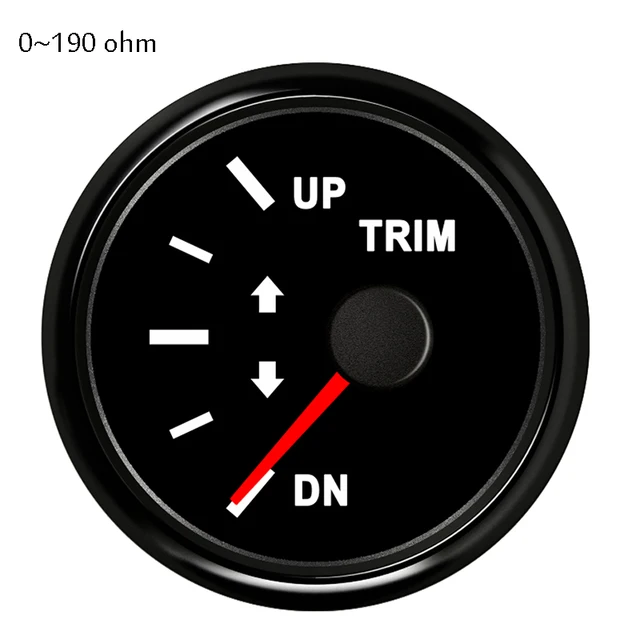 Boat Trim Gauge Balance Gauge Meter fit Vehicle Generator Marine Yacht Engine Outboard Craft Red Backlight Waterproof 9-32V