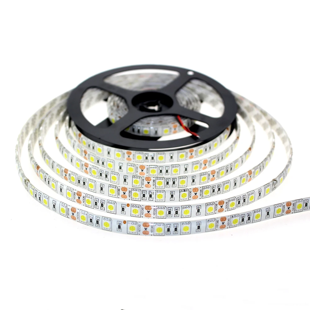 Светодиодная лента 5050 DC12V 60 светодиодов/м 5 м/лот гибкая светодиодная RGB SMD5050